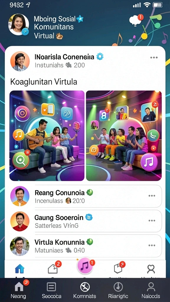 Ilustrasi interaksi antara karakter di 34R.