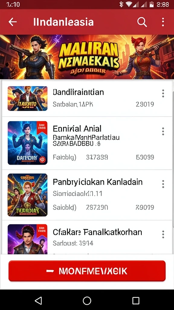 Berbagai opsi tantangan yang dapat dipilih pengguna.