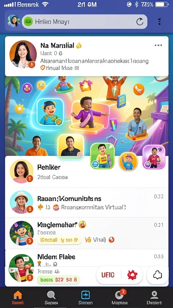 Tampilan menu utama yang menarik.