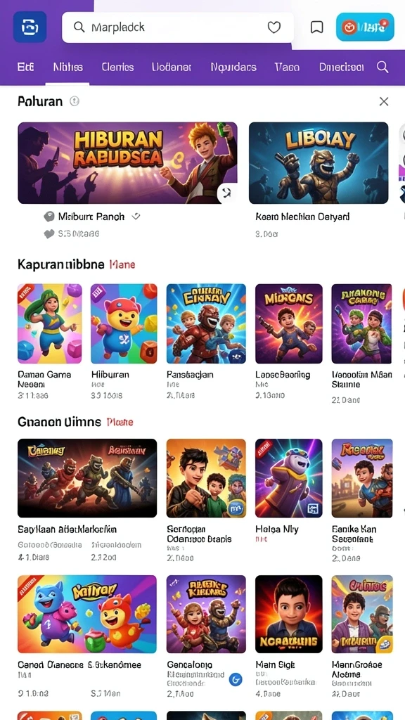 Tampilan awal permainan yang menarik dan intuitif.