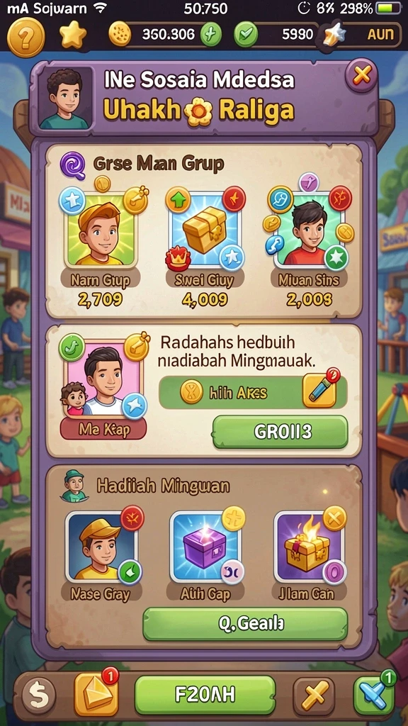 Tampilan dashboard aplikasi MINITOTO yang interaktif.