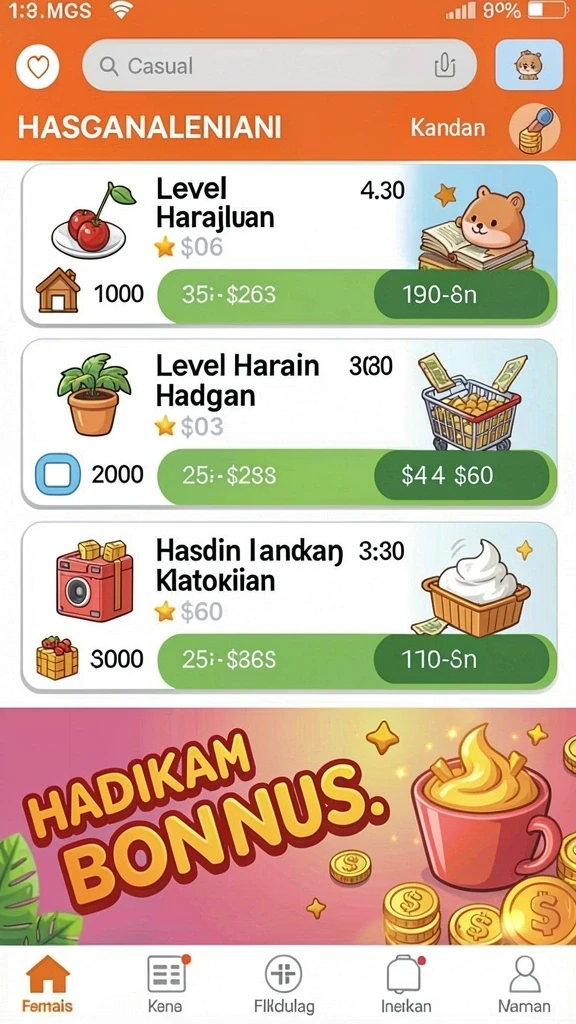 Tema menarik dengan grafik yang menawan.