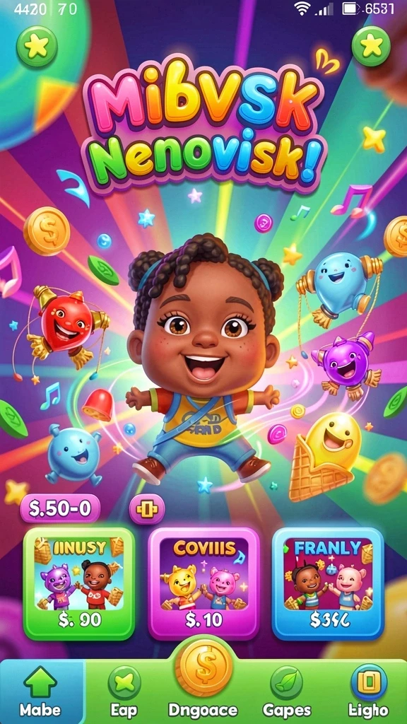 Tampilan awal game dengan karakter menarik.