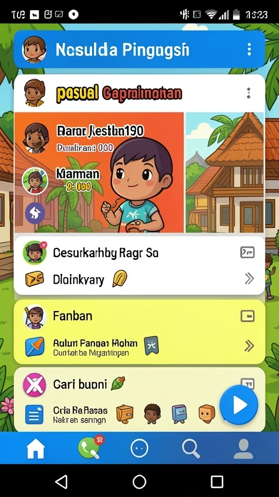 Karakter unik dengan kemampuan yang berbeda-beda.