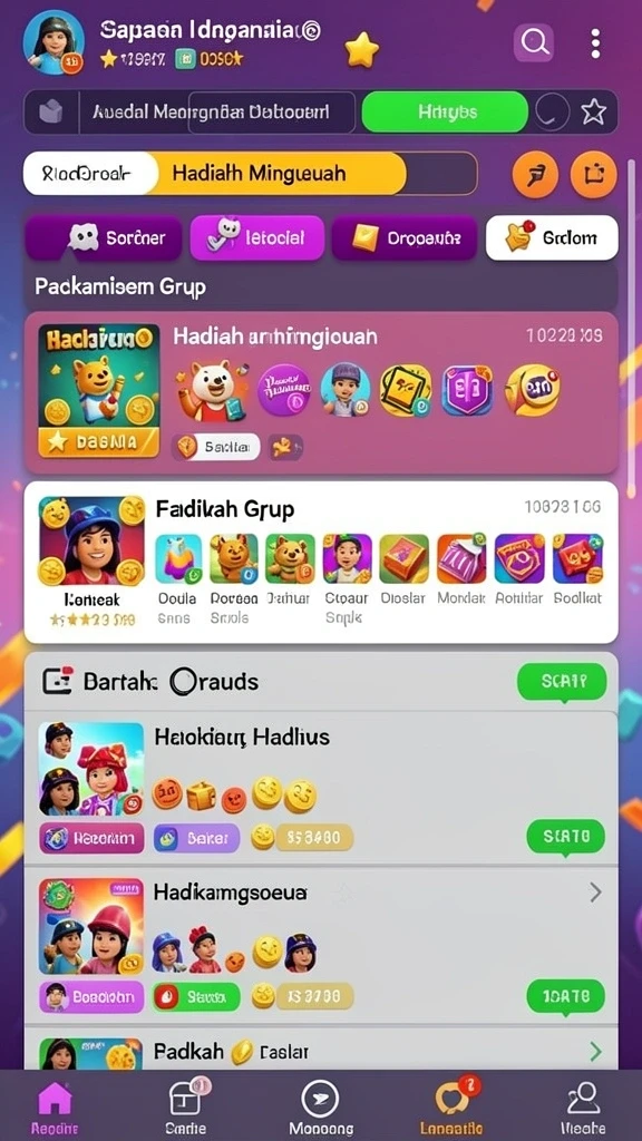 Beragam pilihan permainan untuk dinikmati.