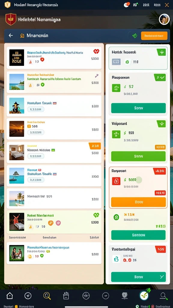 Menampilkan berbagai item yang bisa diupgrade.
