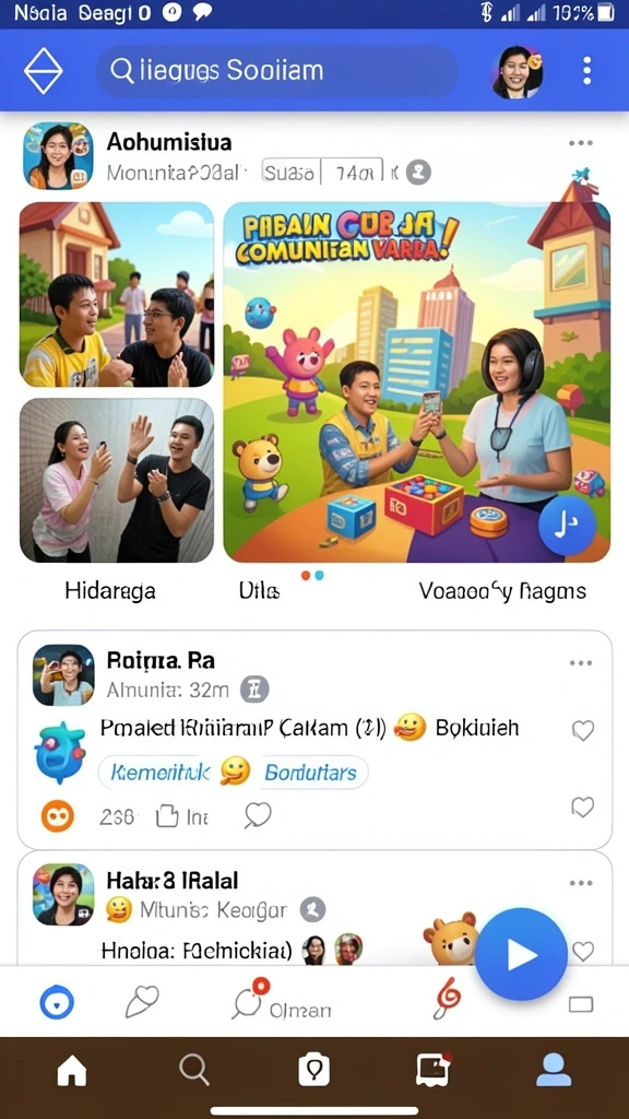 Tampilan menu utama yang intuitif dan menarik.